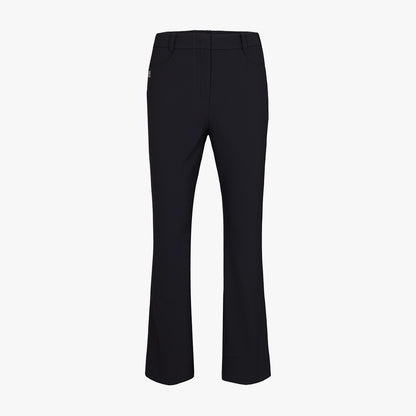 レーススリットブーツカットパンツ (ブラック)