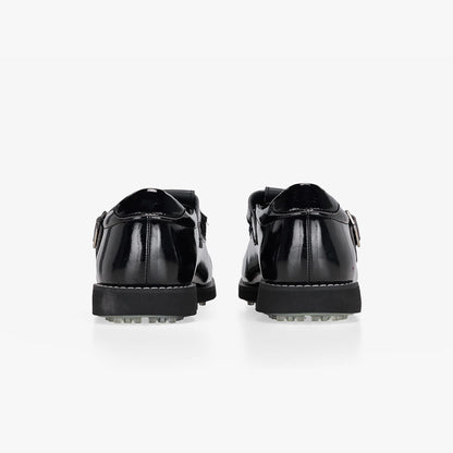 キルティングバックルローファー (ブラック)