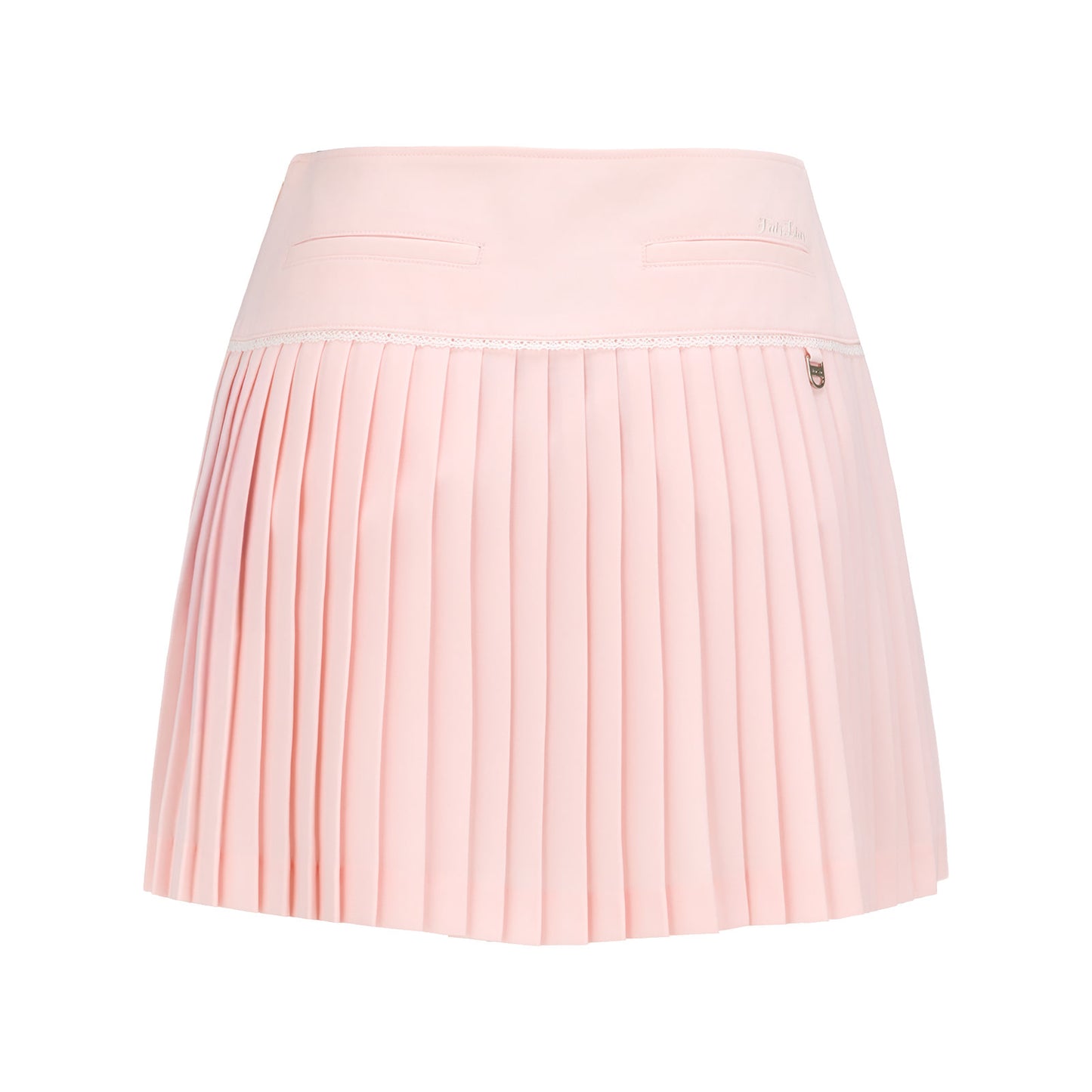 クロシェフレアプリーツスカート (コーラル)