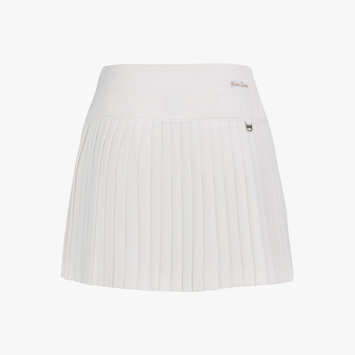 クロシェフレアプリーツスカート (ホワイト)