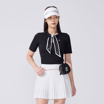 クロシェフレアプリーツスカート (ホワイト)