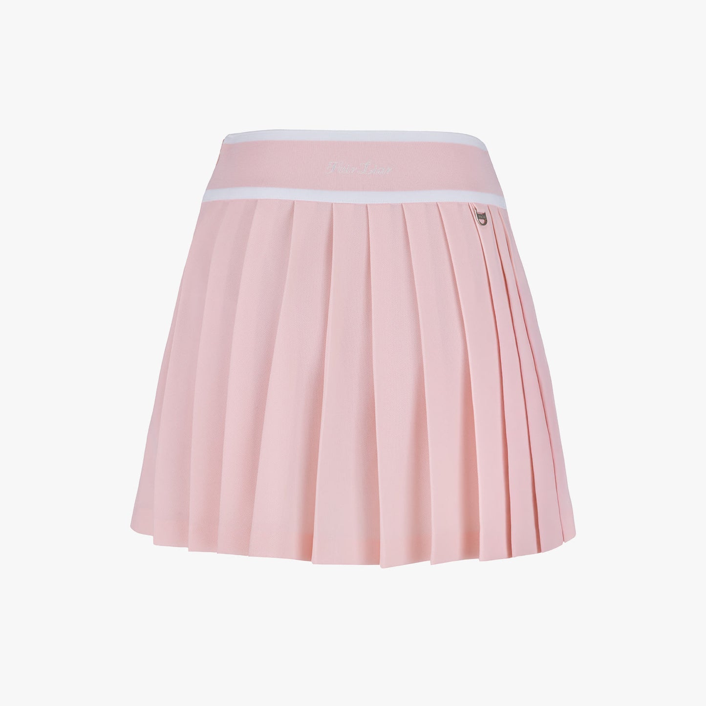 ピケプリーツバンドスカート (コーラル)