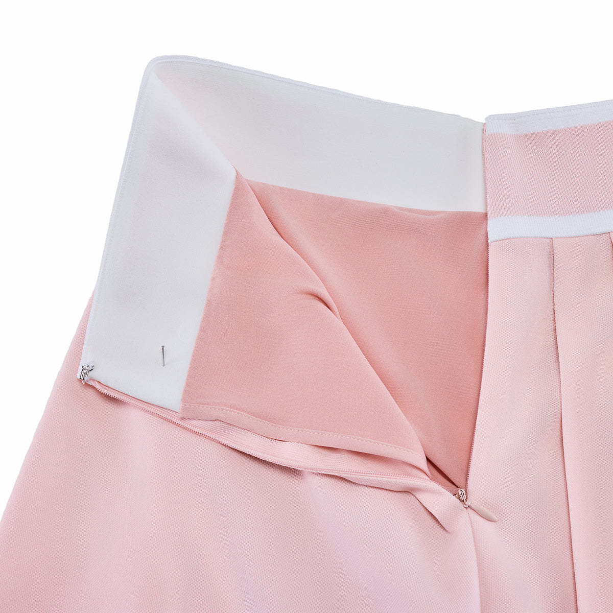 ピケプリーツバンドスカート (コーラル)