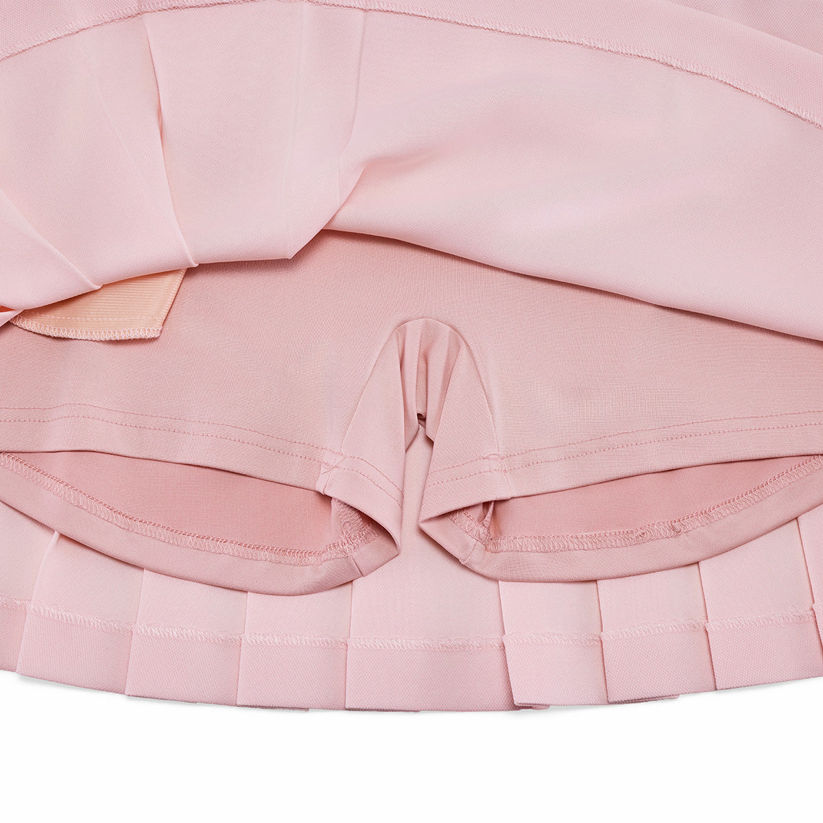 ピケプリーツバンドスカート (コーラル)