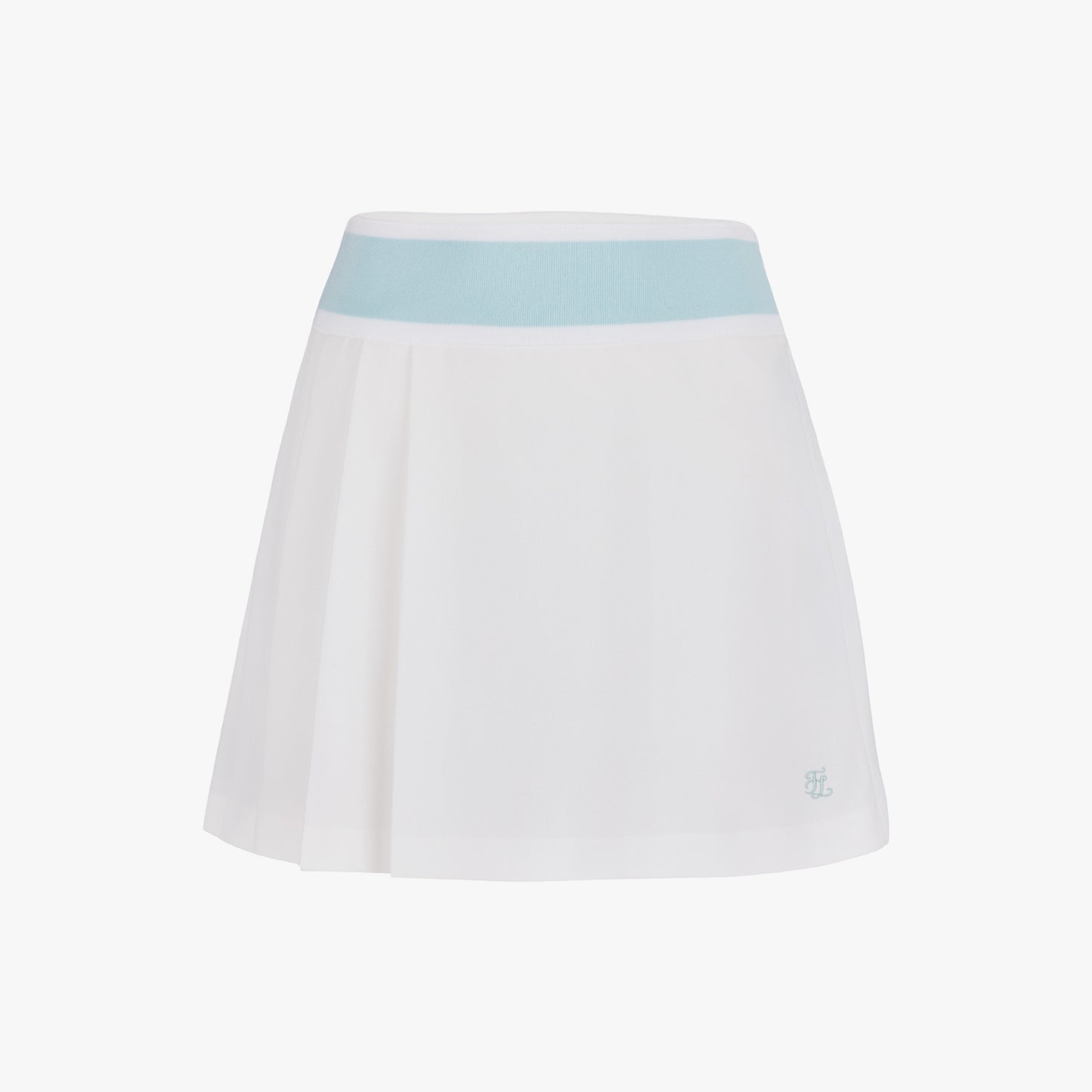 ピケプリーツバンドスカート (ホワイト)