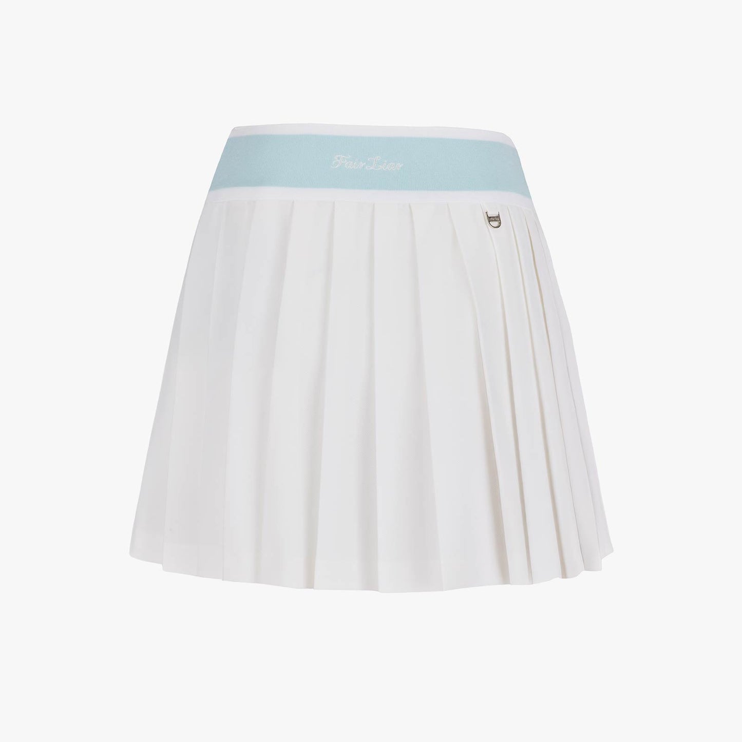 ピケプリーツバンドスカート (ホワイト)