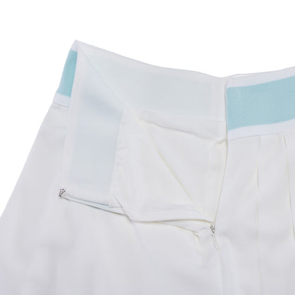 ピケプリーツバンドスカート (ホワイト)