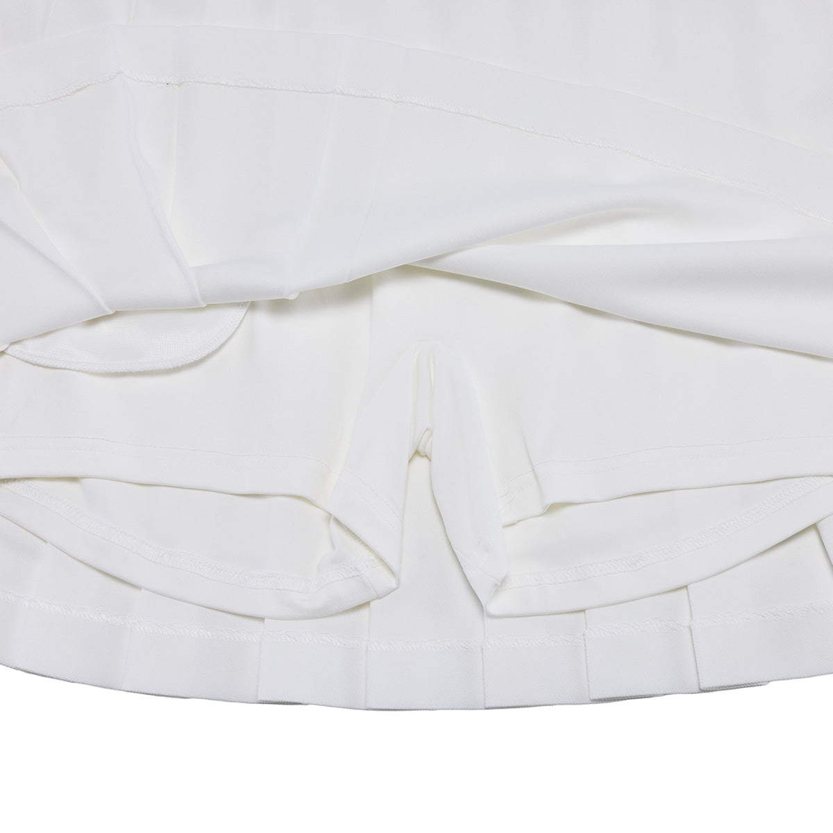 ピケプリーツバンドスカート (ホワイト)