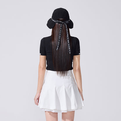 レースダブルフレアスカート (ホワイト)