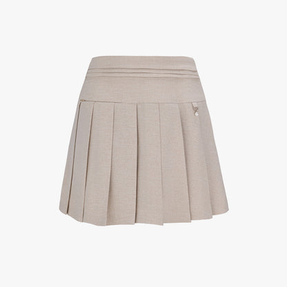 トゥインクルプリーツスカート (ベージュ)