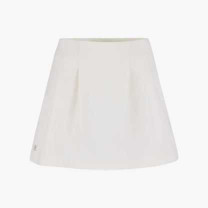 フォールディッドAラインスカート (クリーム)