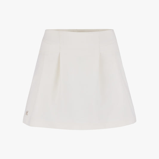 フォールディッドAラインスカート (クリーム)