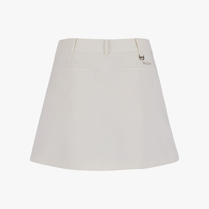 フォールディッドAラインスカート (クリーム)