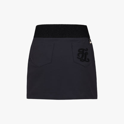 レースHラインスカート (ブラック)