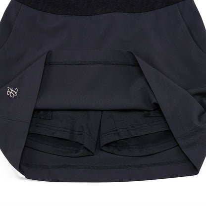 レースHラインスカート (ブラック)