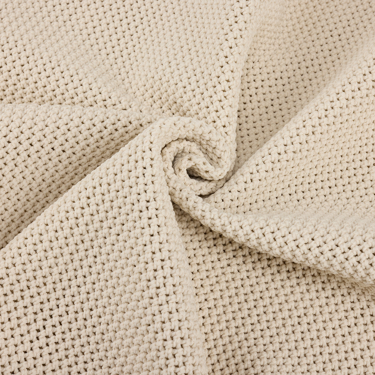 スカシ編みVネックベスト (ベージュ)