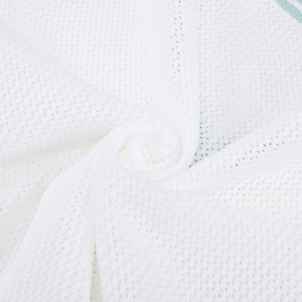 スカシ編みVネックベスト (ホワイト)