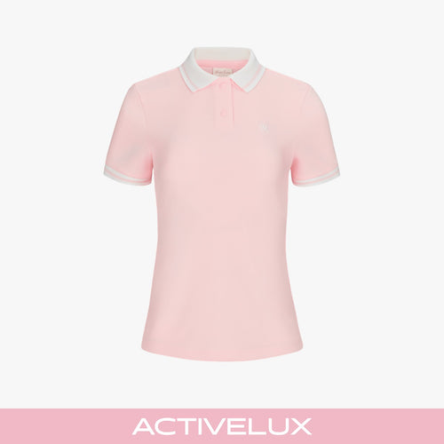 ティッピングポロTシャツ (ピンク)