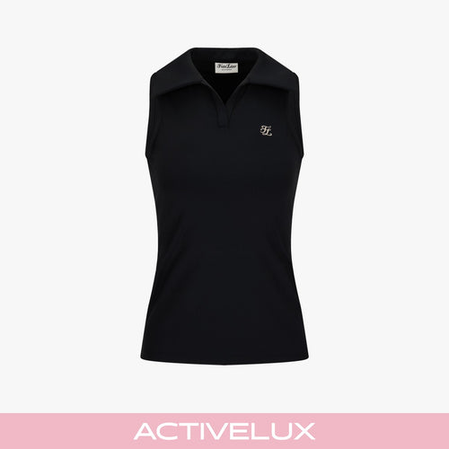ルーチェホルターノースリーブTシャツ (ブラック)