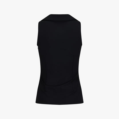 ルーチェホルターノースリーブTシャツ (ブラック)