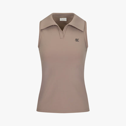 ルーチェホルターノースリーブTシャツ (ココア)