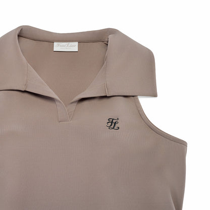 ルーチェホルターノースリーブTシャツ (ココア)