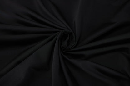 シースルーシャーリングハイネックTシャツ (ブラック)