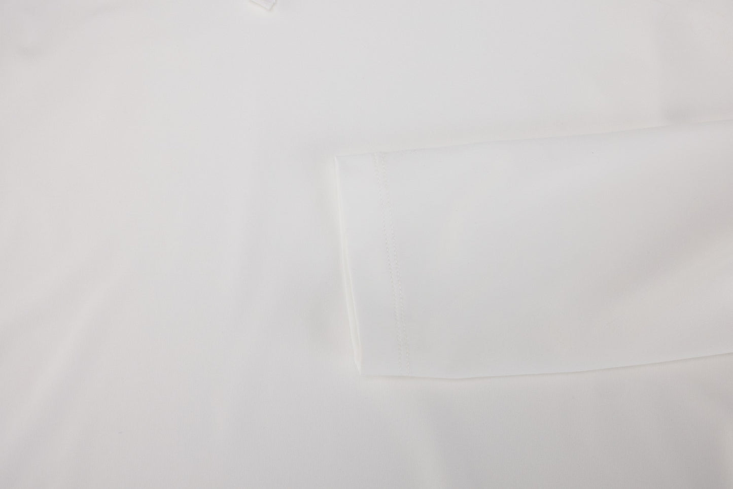 シースルーシャーリングハイネックTシャツ (ホワイト)