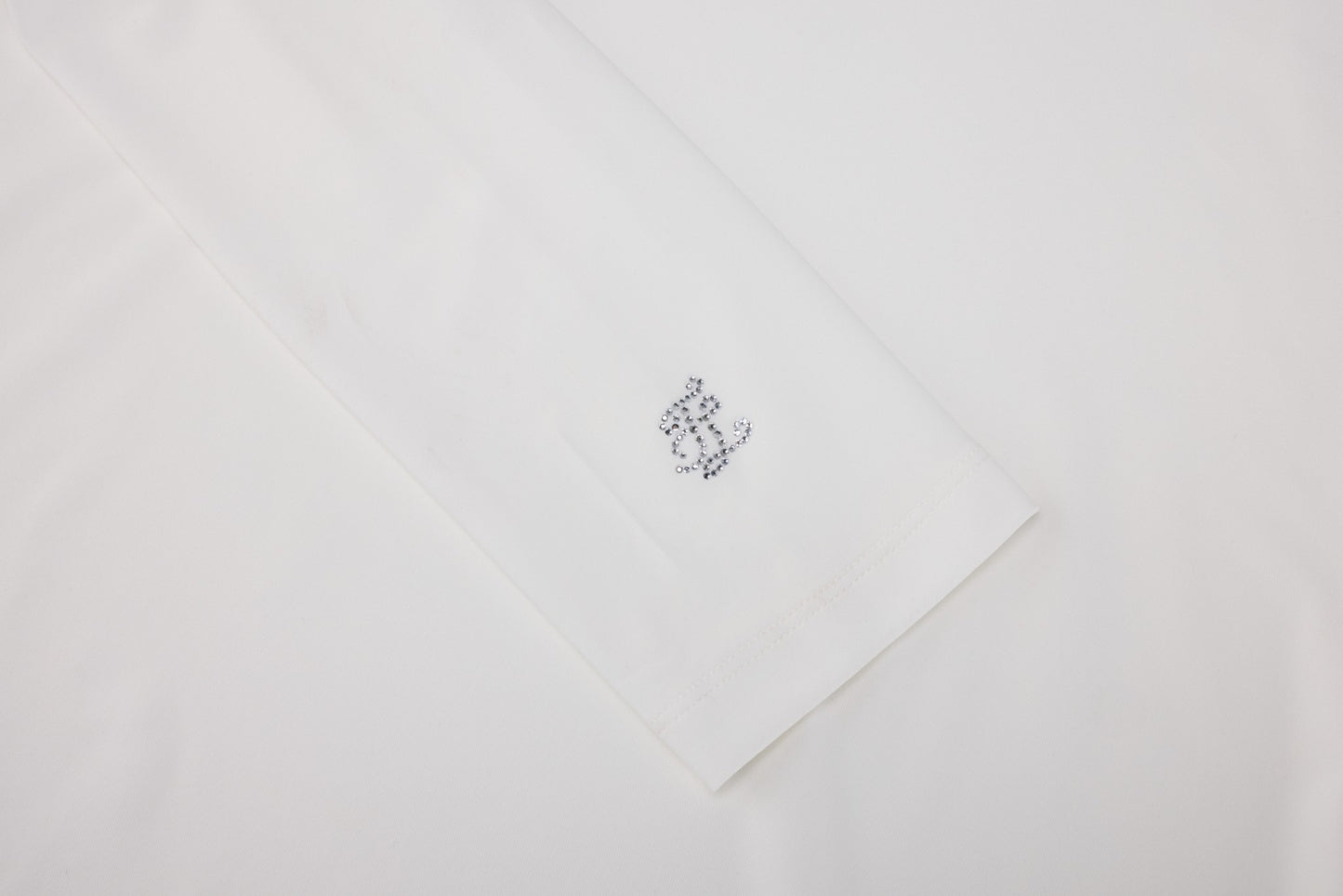 シースルーシャーリングハイネックTシャツ (ホワイト)
