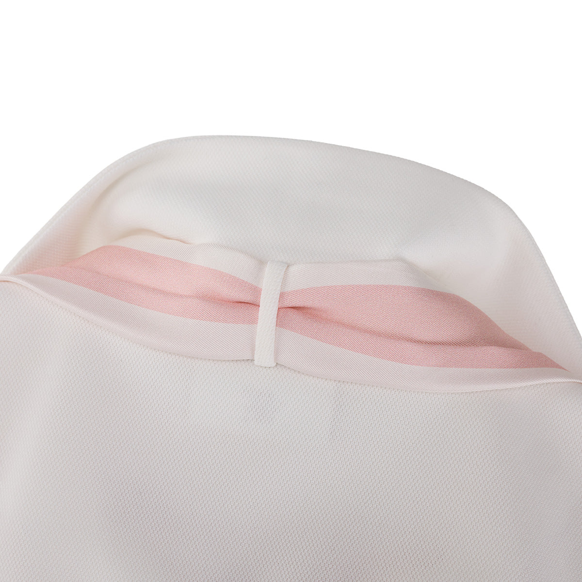 スカーフセットオープンネック7分袖Tシャツ (ホワイト)