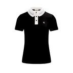 アイレットレースカラ―Tシャツ (ブラック)