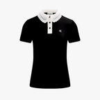 アイレットレースカラ―Tシャツ (ブラック)