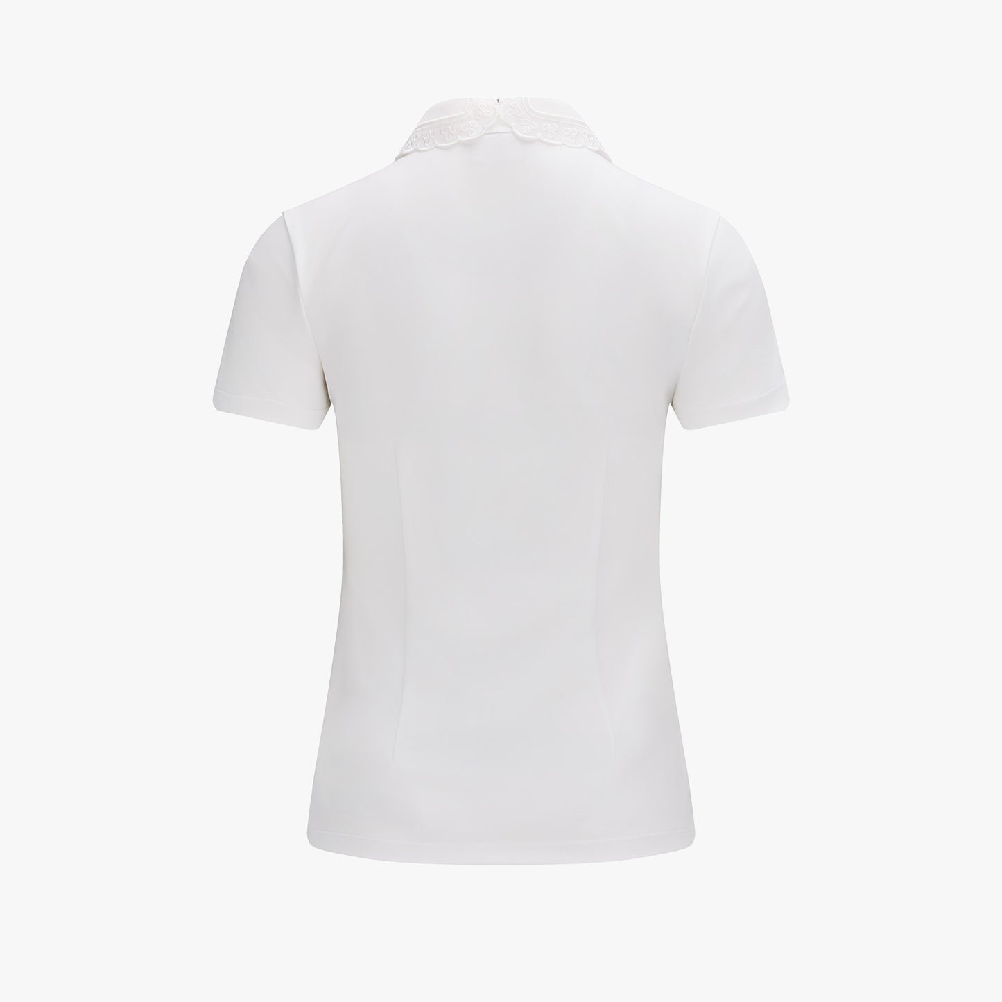 アイレットレースカラ―Tシャツ (ホワイト)