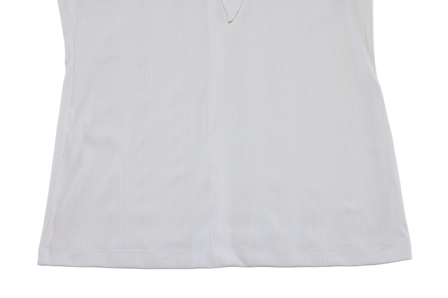 リボンハイネック7分袖Tシャツ (ホワイト)
