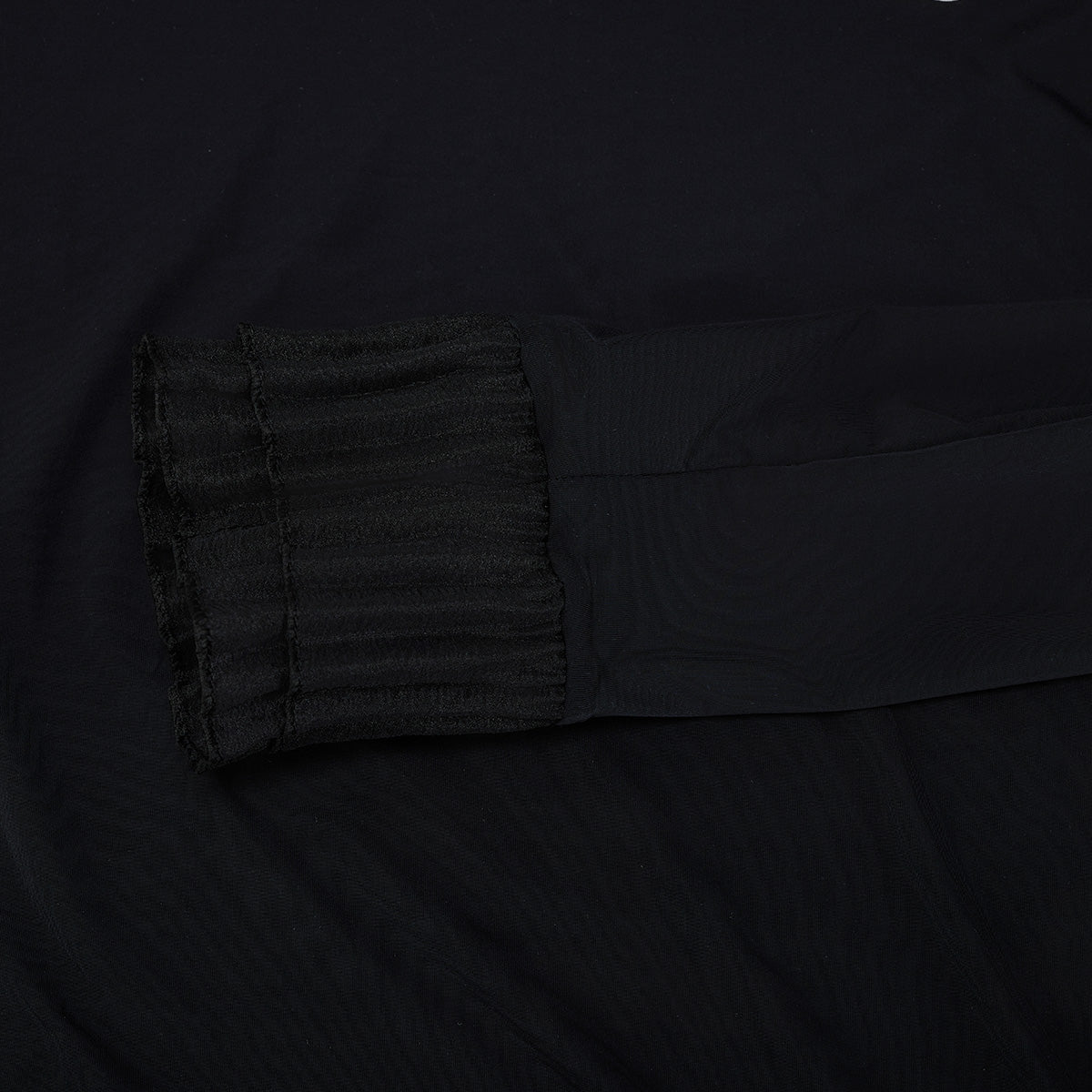 フリル袖冷感インナーTシャツ (ブラック)