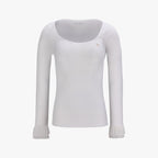 フリル袖冷感インナーTシャツ (ホワイト)