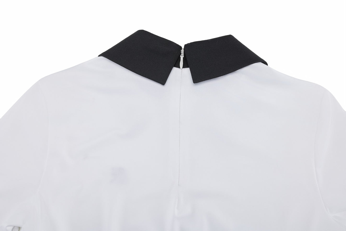 リボン配色長袖Tシャツ (ホワイト)