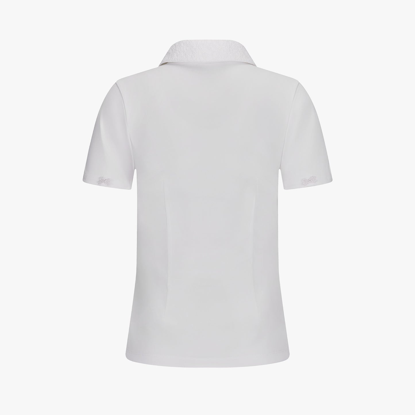 レースカラーパフTシャツ (ホワイト)