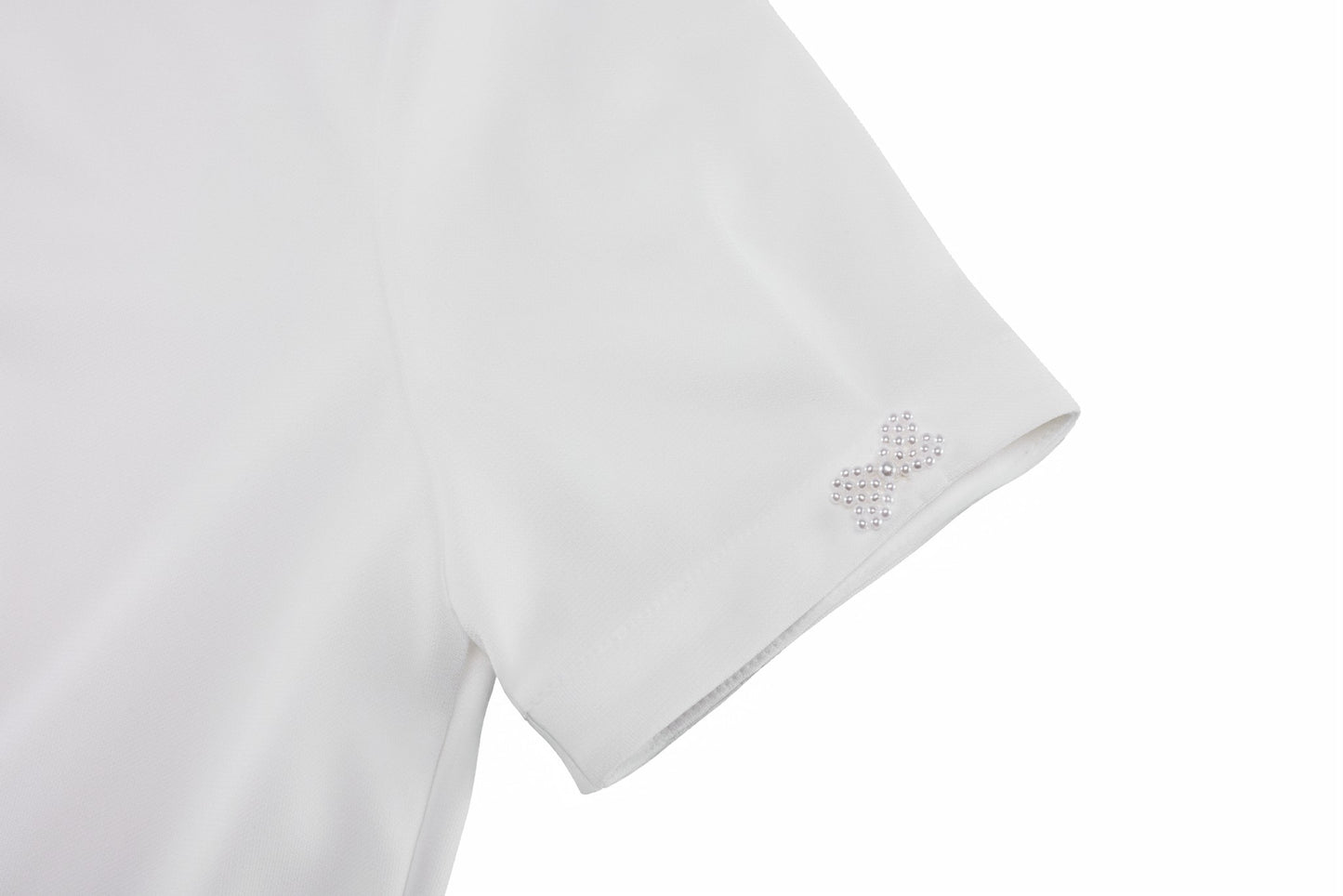 レースカラーパフTシャツ (ホワイト)