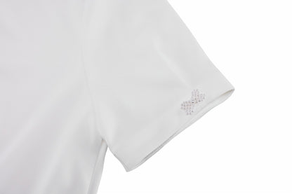 レースカラーパフTシャツ (ホワイト)