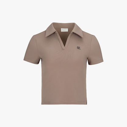 ルーチェクロップ半袖Tシャツ (ココア)