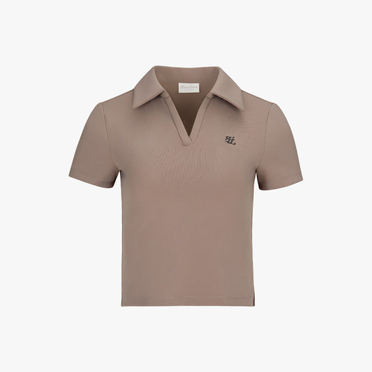 ルーチェクロップ半袖Tシャツ (ココア)