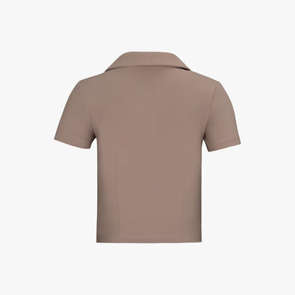 ルーチェクロップ半袖Tシャツ (ココア)