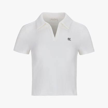 ルーチェクロップ半袖Tシャツ (ホワイト)