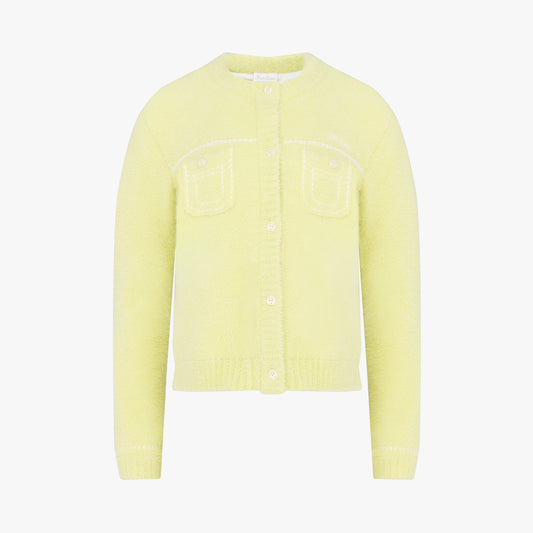 ステッチ防風カーディガン