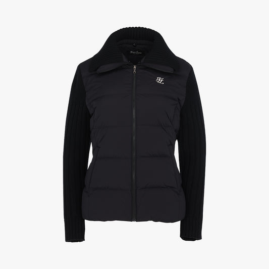 ニットカラーダウンジャンパー