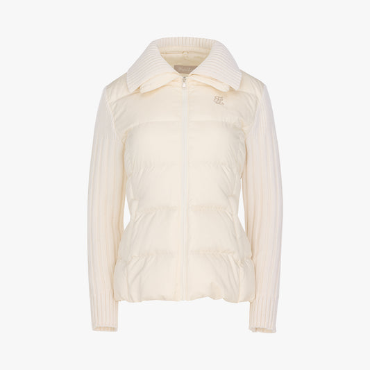 ニットカラーダウンジャンパー