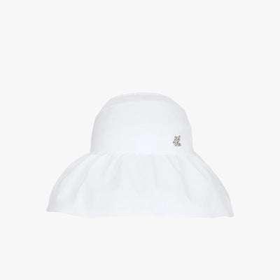 クリスタルワイドボンネットハット (ホワイト)