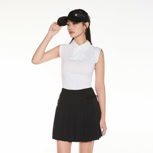 25SS フロントシャーリングノースリーブTシャツ