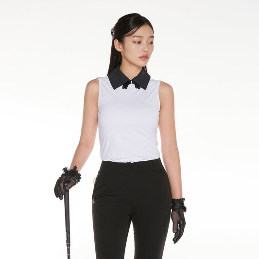 25SS ビッグカラ―リボンノースリーブTシャツ